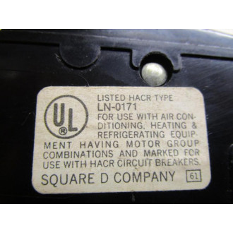 Square D LN-0171 Circuit Breaker EM-9140 20A 2 Pole - Used
