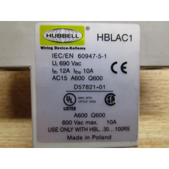 Hubbell HBLAC1 Switch Mechanism - New No Box