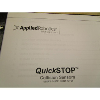 Applied Robotics 90321 User's Guide QS7-QS7500 - Used