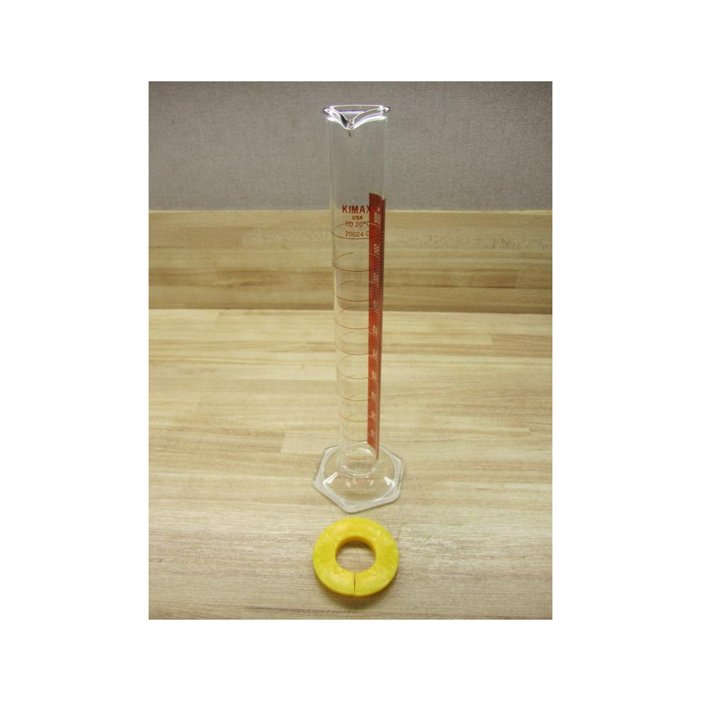 Kimble 20024-D KIMAX Red Stripe 100 mL Cylinder 20024D100 - New No Box
