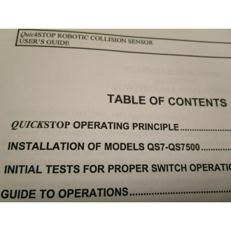 Applied Robotics 90321 User's Guide QS7-QS7500 - Used