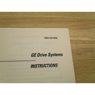 General Electric GEK-45150A Instruction Manual For 531X134EPRB - Used