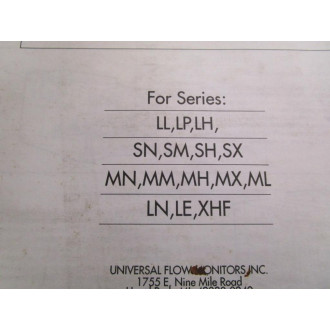 Universal Flow Monitors GENMAN-101.3 Instruction Manual - Used