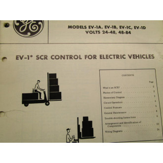 General Electric GEK-40724B Instruction Manual For EV-1* SCR Control - Used