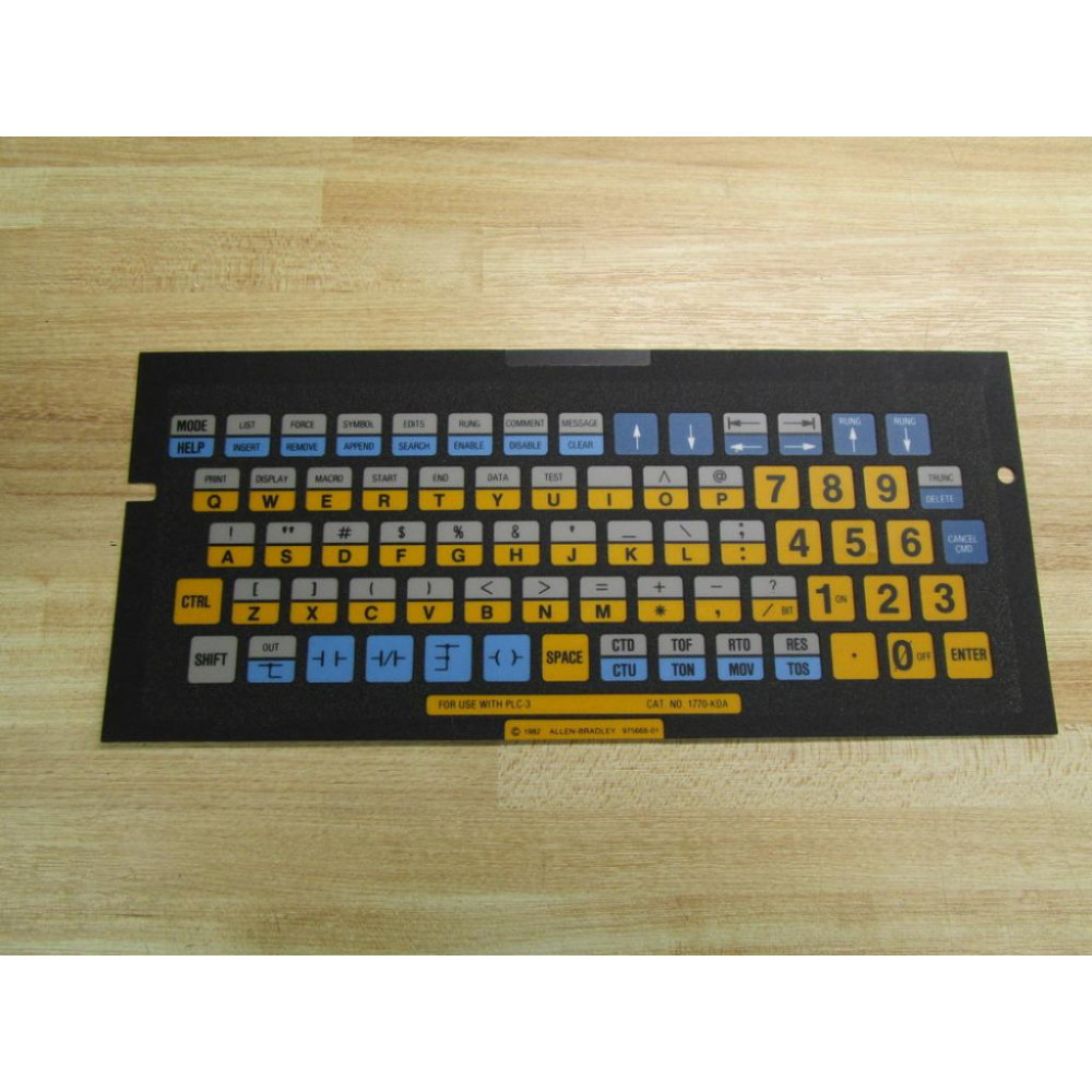 Allen Bradley 1770-KDA Keytop Overlay - New No Box
