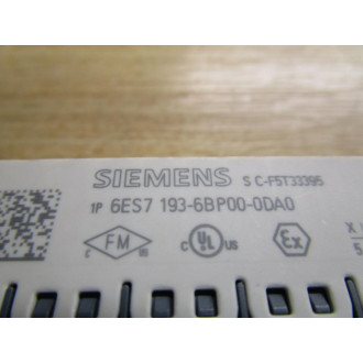 Siemens 6ES7 193-6BP00-0DA0 ASM Base Unit 6ES71936BP000DA0 - New No Box