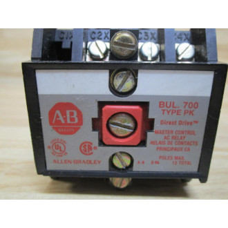 Allen Bradley 700-PK1200A1 Control Relay - Used