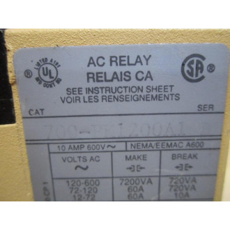 Allen Bradley 700-PK1200A1 Control Relay - Used