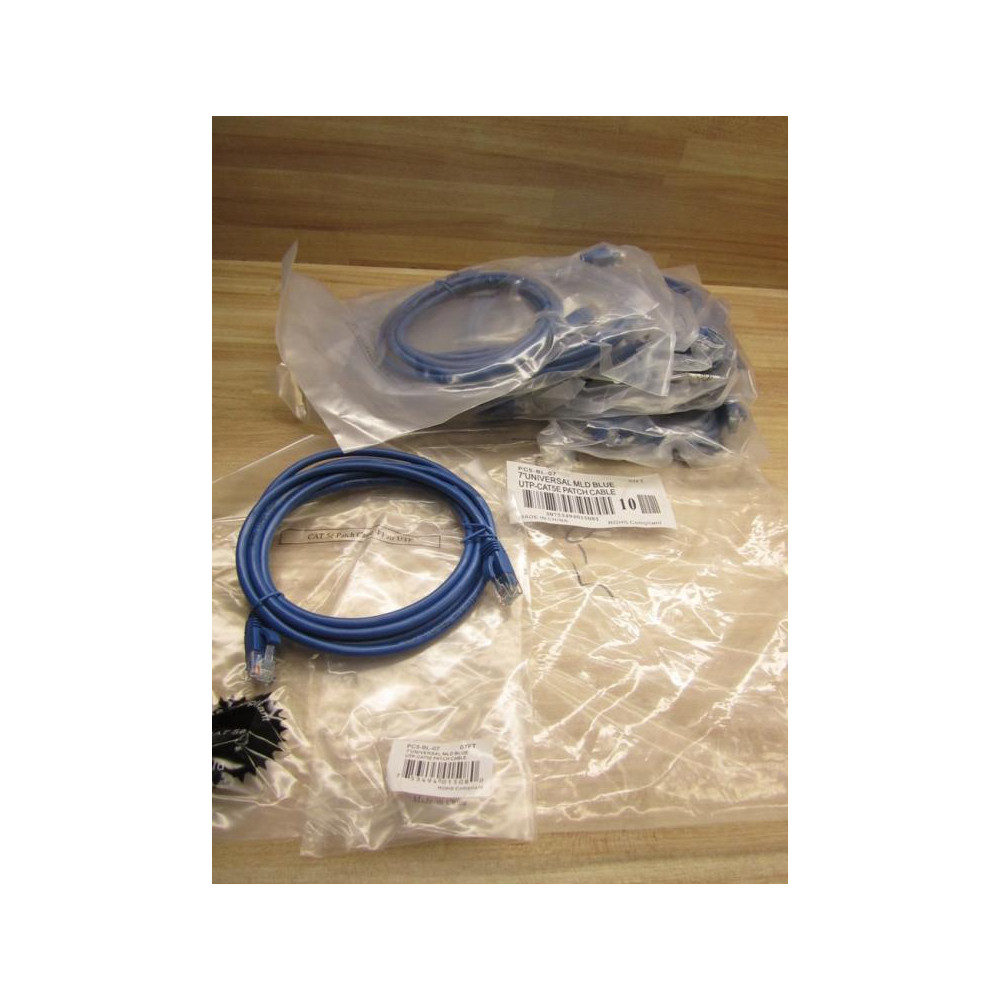 JDI Technologies PC5-BL-07 Cat 5E Cable (Pack of 10)
