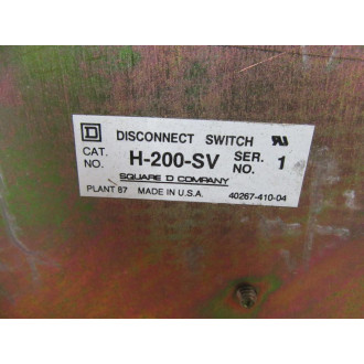 Square D 9422 TF-2 Disconnect Switch 9422TF2 Short Control Rods - Used