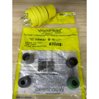 Woodhead 24W47 Watertite Plug NEMA L5-15P W4 Plugs