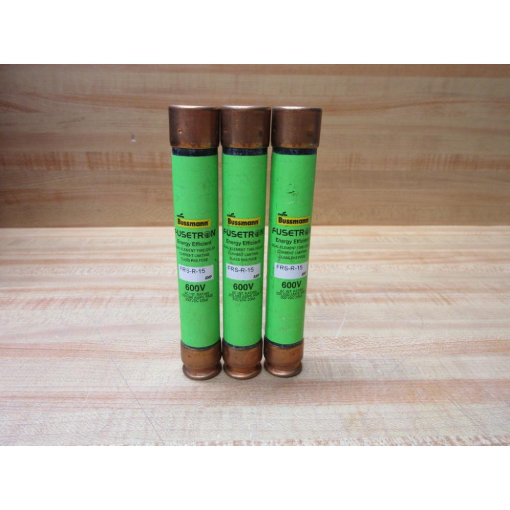 Buss FRS-R-15 Bussmann Fuse Cross Ref 1A703 Energy (Pack of 3) - New No Box