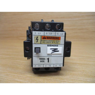 Siemens 3TB44 17-0A Contactor 3TB44170A , - Used
