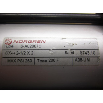 Norgren S-A02007C Cylinder - New No Box