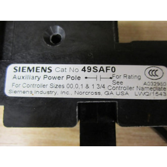 Siemens 49SAF0 Auxiliary Power Pole - New No Box