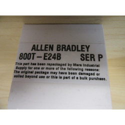 Allen Bradley 800T-E24B Lockable Push Button switch SER P