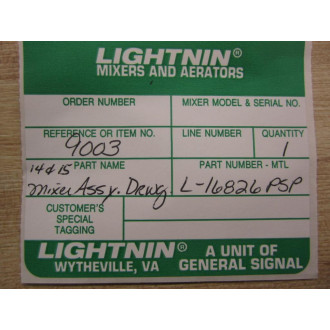 Lightnin 831192PSP Mixer Fixer Kit - New No Box