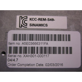 Siemens 6SL3243-0BB30-1HA3 Sinamics Control Unit - New No Box