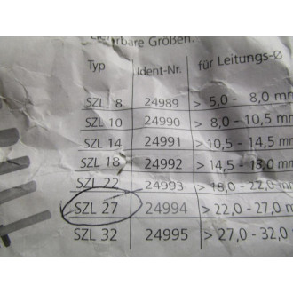 Kabelschlepp SZL 27 Strain Relief (Pack of 4) - New No Box