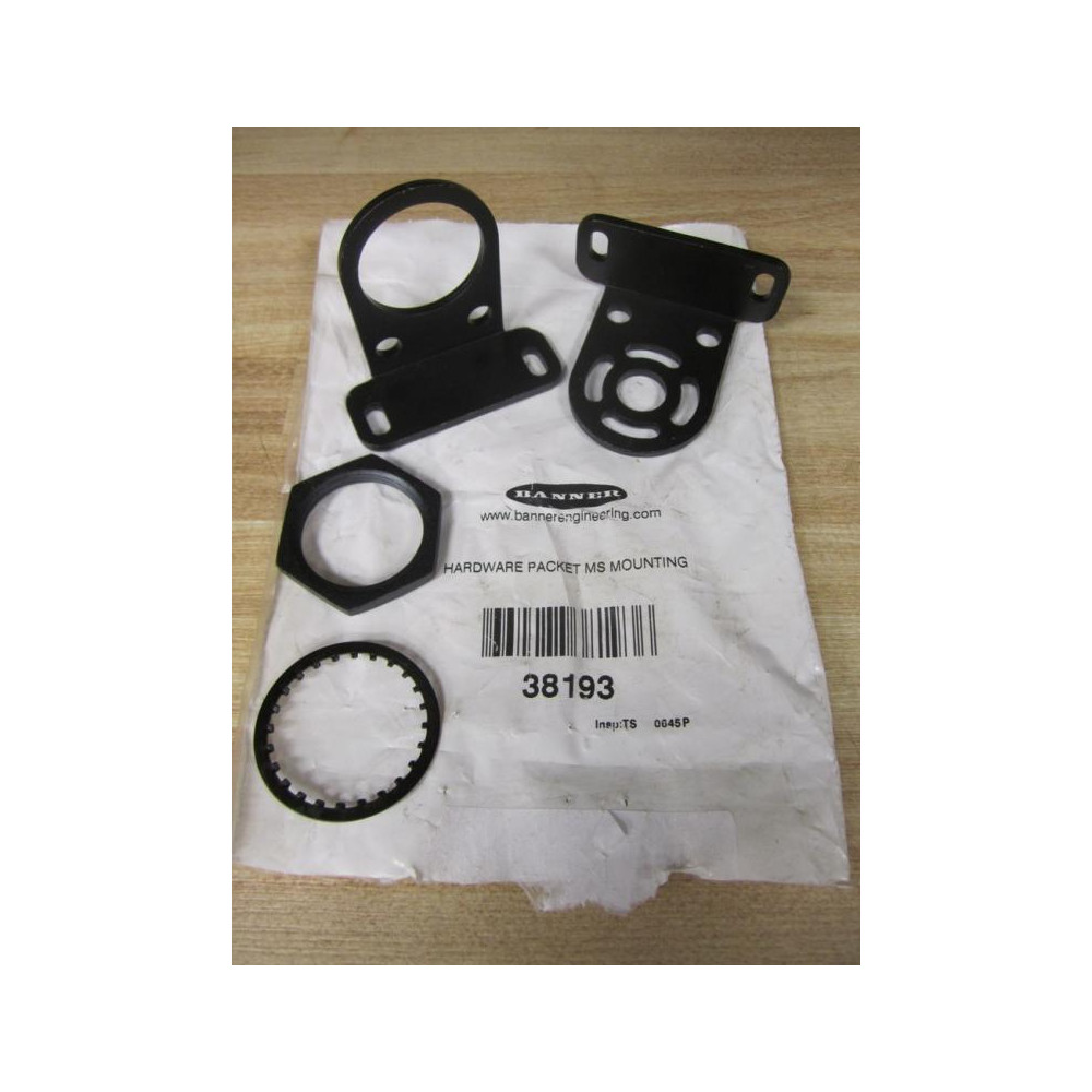 Banner 38193 Light Curtain Mounting Hardware Bracket wNut & Washer
