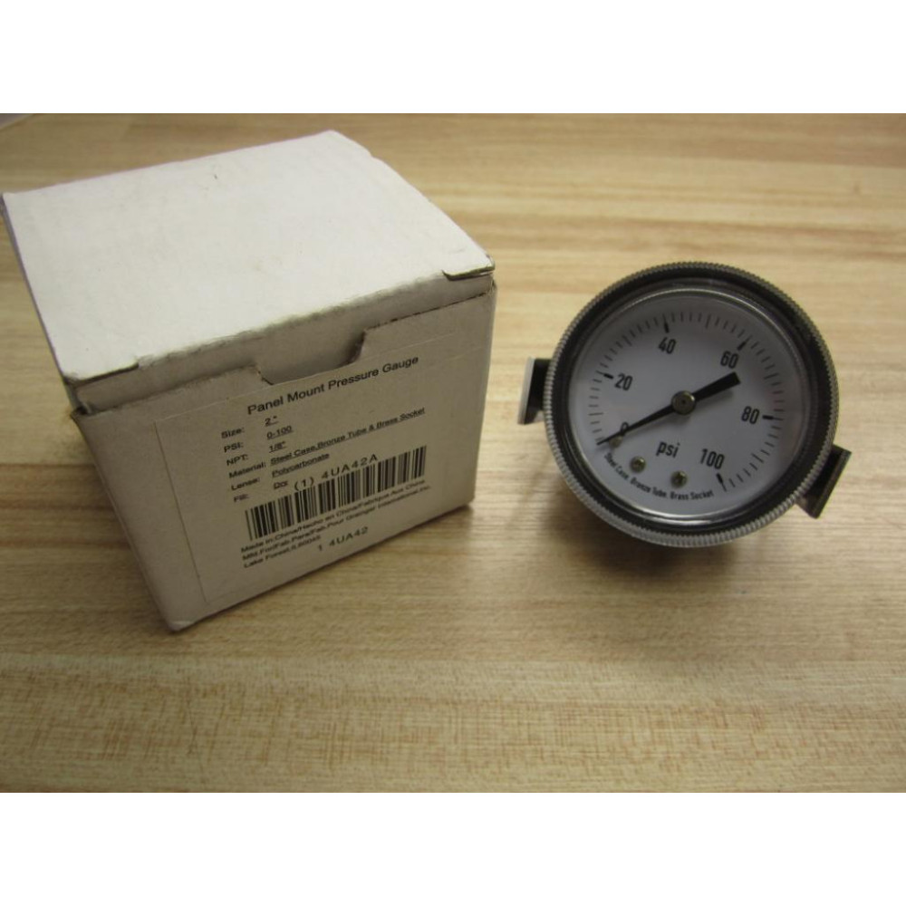 Grainger 4UA42A 0-100 PSI Gauge