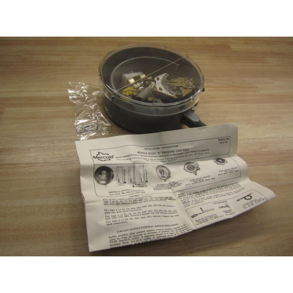 Mercoid DA-31-3-4 Bourdon Tube Pressure Switch - New No Box