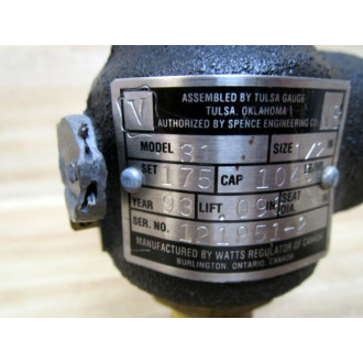 Watts Regulator 31 Steam Safety Relief Valve - New No Box