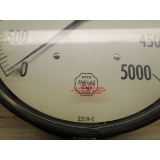 Acco 2318-0 Helicoid Gauge 0-5000 Vintage Industrial - New No Box