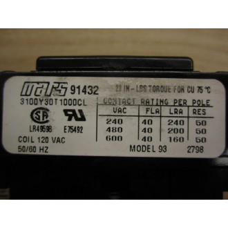 Mars 685744-91432 Definite Purpose Contactor - New No Box