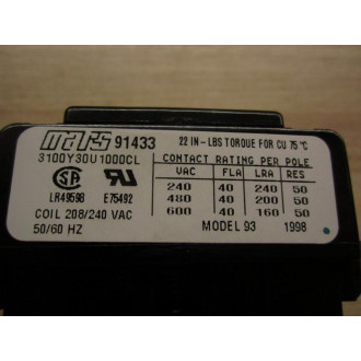 Mars 685744-91433 Definite Purpose Contactor
