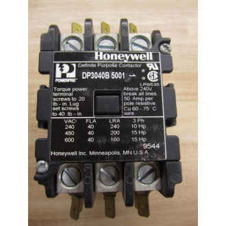 Honeywell DP3040B-5001 Definite Purpose Contactor