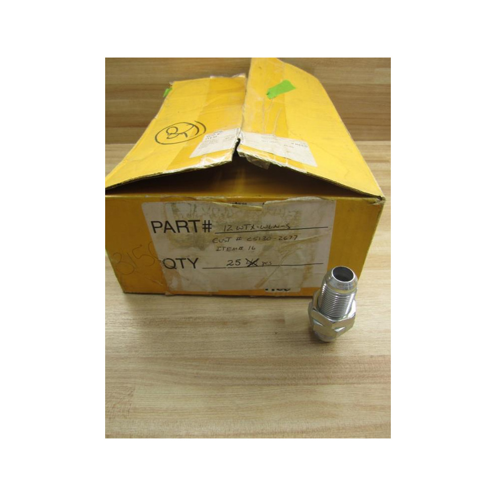 Parker 12WTX-WLN-S Bulkhead Union (Pack of 25)