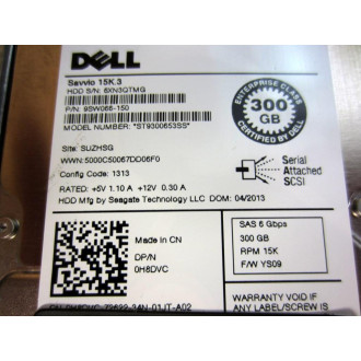 Dell 9SW066-150 Savvio 15K.3 Hard Drive ST9300653SS - Used
