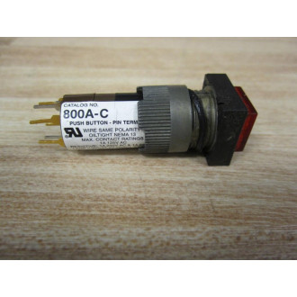 Allen Bradley 800A-C Push Button 800AC Red Rectangle Series B - Used