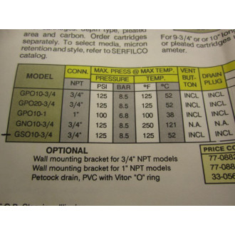 Serfilco GSO10-34 Filter Casing