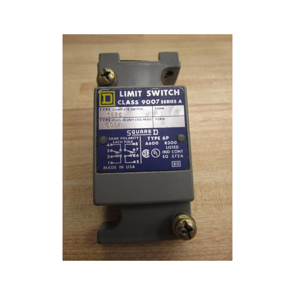 Square D 9007-C062 Limit Switch - Used