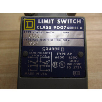 Square D 9007-C062 Limit Switch - Used