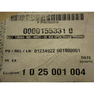 960-8MGT-20 Open Ended Timing Belt