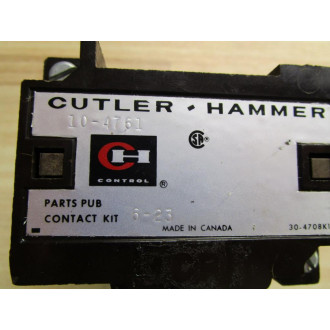 Cutler Hammer 10-4761 Eaton Contactor - Used
