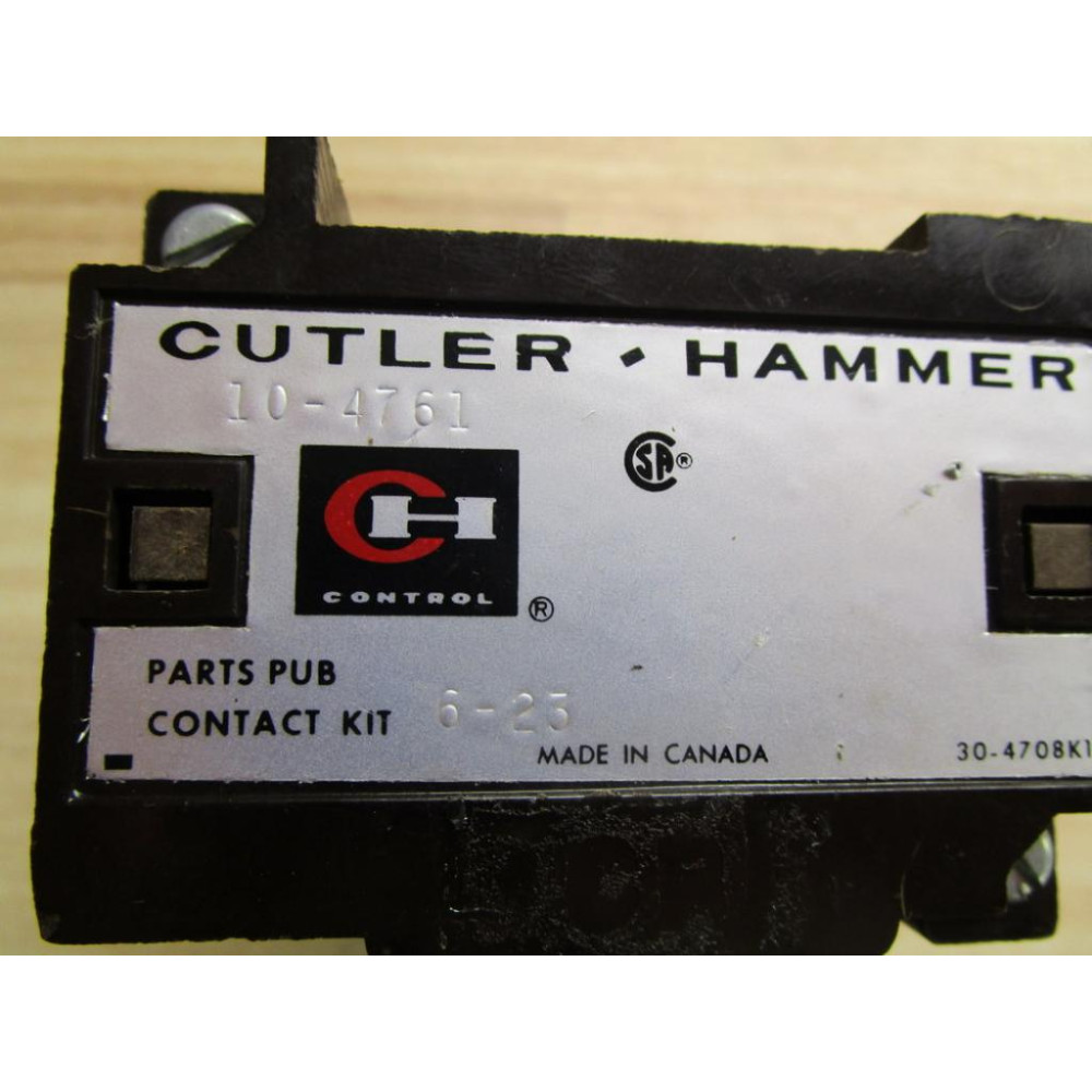Cutler Hammer 10-4761 Eaton Contactor - Used