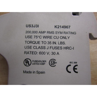 Ferraz  Shawmut US3J3I Fuse Block - New No Box