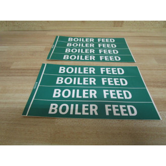 Lab Safety 100012B Boiler Feed Sign (Pack of 2) - New No Box