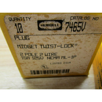 Hubbell 7465V Plug (Pack of 10)