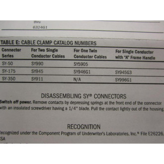 SMH SY-175-600V Terminal Battery Connector SY175600V
