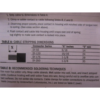 SMH SY-175-600V Terminal Battery Connector SY175600V