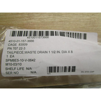 707 22-3 Tailpiece, Waste Drain (Pack of 8)