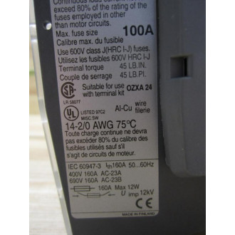 ABB OS100J03 General Purpose Disconnect Switch - New No Box