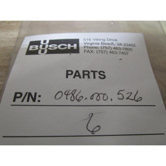 Busch 0486.000.526 O-Ring (Pack of 6)