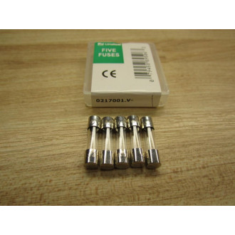 Littelfuse 0217001.V Fuse F1AL250V, 217001 Jagged Wire Element (Pack of 5)