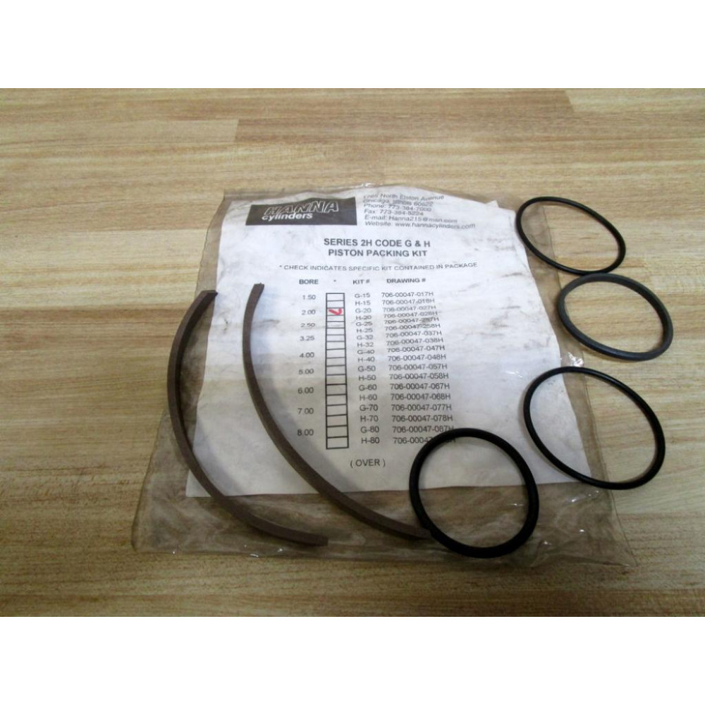 Hanna Cylinders G-20 Piston Packing Kit